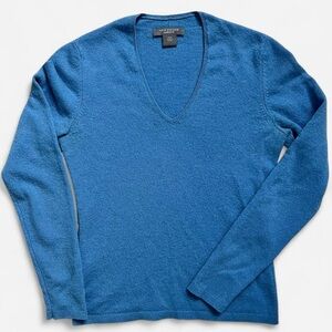 Vintage Cashmere Blue V-Neck Sweater